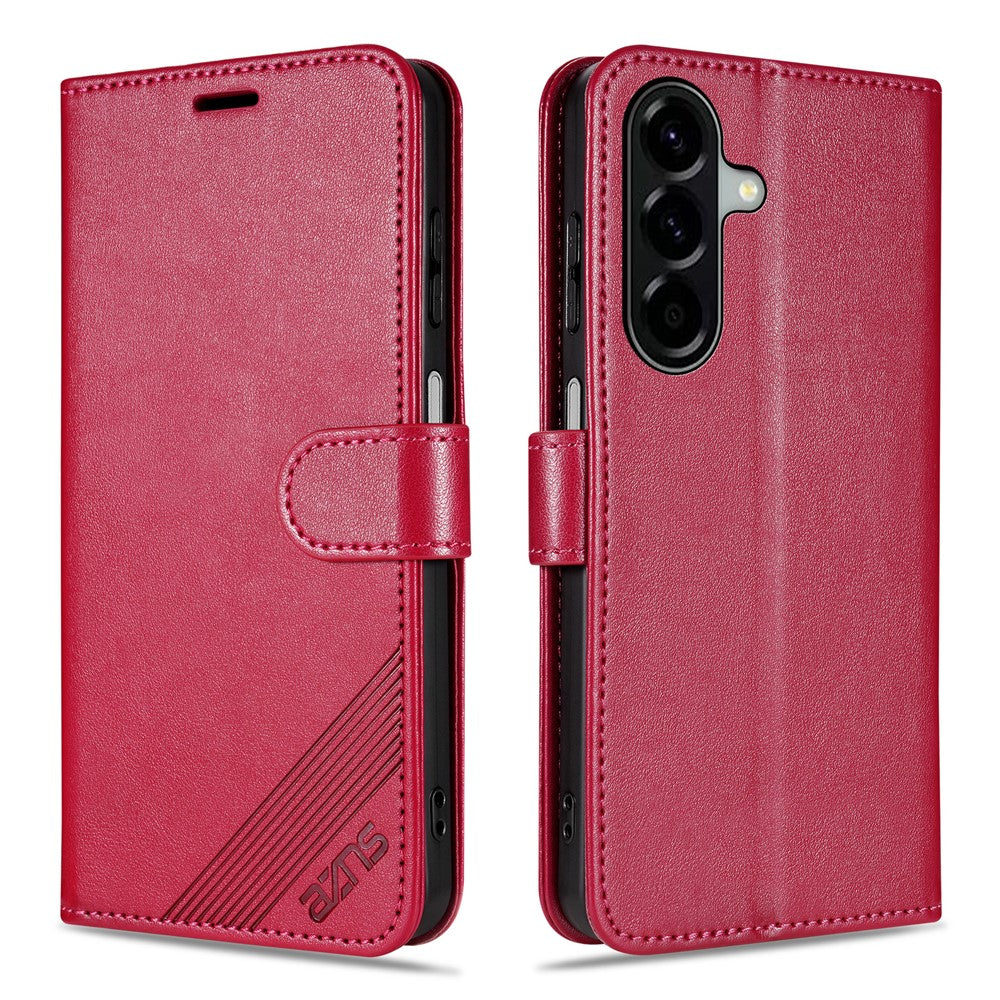 Coque AZNS pour Samsung Galaxy S25 FE, étui portefeuille anti-rayures en cuir PU avec support 