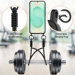 For Samsung Galaxy S24+ Case Liquid Silicone Card Holder Phone Back Cover with Short Strap