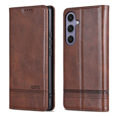 Étui portefeuille AZNS en cuir PU pour Samsung Galaxy S25 FE, texture peau de vache 
