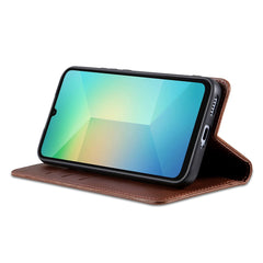 Étui portefeuille AZNS en cuir PU pour Samsung Galaxy S25 FE, texture peau de vache 