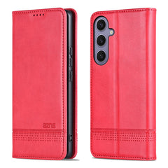 Étui portefeuille AZNS en cuir PU pour Samsung Galaxy S25 FE, texture peau de vache 