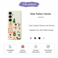 For Samsung Galaxy S25 Case Christmas Snowman Pattern Printing Straight Edge TPU Phone Back Cover