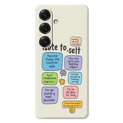 For Samsung Galaxy S25 Case Colored Sticky Notes Pattern Printing Straight Edge TPU Phone Back Cover