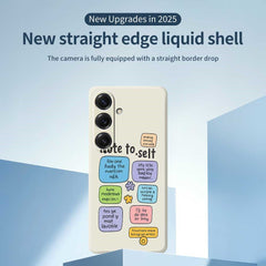 For Samsung Galaxy S25 Case Colored Sticky Notes Pattern Printing Straight Edge TPU Phone Back Cover