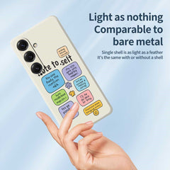 For Samsung Galaxy S25 Case Colored Sticky Notes Pattern Printing Straight Edge TPU Phone Back Cover