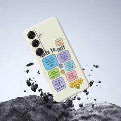 For Samsung Galaxy S25 Case Colored Sticky Notes Pattern Printing Straight Edge TPU Phone Back Cover