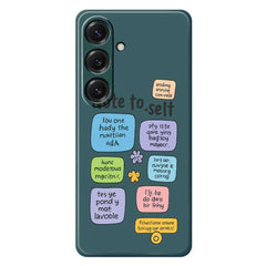 For Samsung Galaxy S25 Case Colored Sticky Notes Pattern Printing Straight Edge TPU Phone Back Cover