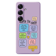 For Samsung Galaxy S25 Case Colored Sticky Notes Pattern Printing Straight Edge TPU Phone Back Cover