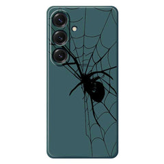 For Samsung Galaxy S25 Case Spider Pattern Printing Straight Edge TPU Phone Back Cover