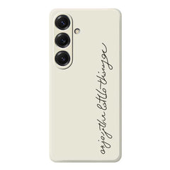 For Samsung Galaxy S25 Case WordArt Pattern Printing Straight Edge TPU Phone Back Cover