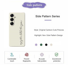 For Samsung Galaxy S25 Case WordArt Pattern Printing Straight Edge TPU Phone Back Cover