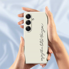 For Samsung Galaxy S25 Case WordArt Pattern Printing Straight Edge TPU Phone Back Cover