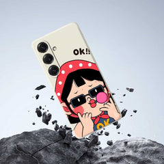 For Samsung Galaxy S25 Case Cute Kid Pattern Printing Straight Edge TPU Phone Back Cover