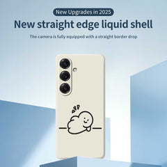 For Samsung Galaxy S25 Case Stick Figure Pattern Printing Straight Edge TPU Phone Back Cover