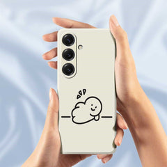 For Samsung Galaxy S25 Case Stick Figure Pattern Printing Straight Edge TPU Phone Back Cover