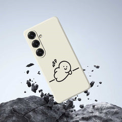 For Samsung Galaxy S25 Case Stick Figure Pattern Printing Straight Edge TPU Phone Back Cover