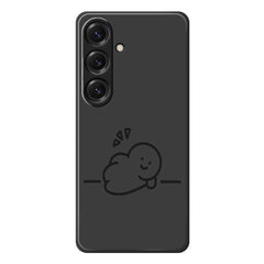 For Samsung Galaxy S25 Case Stick Figure Pattern Printing Straight Edge TPU Phone Back Cover
