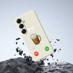 For Samsung Galaxy S25 Case Beer Pattern Printing Straight Edge TPU Phone Back Cover