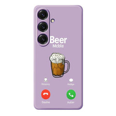 For Samsung Galaxy S25 Case Beer Pattern Printing Straight Edge TPU Phone Back Cover