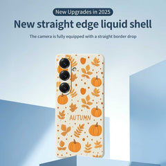 For Samsung Galaxy S25 Case Autumn Theme Pattern Printing Straight Edge TPU Phone Back Cover