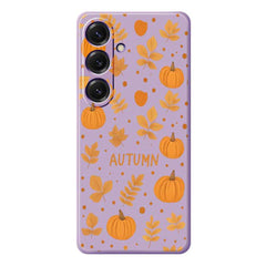 For Samsung Galaxy S25 Case Autumn Theme Pattern Printing Straight Edge TPU Phone Back Cover