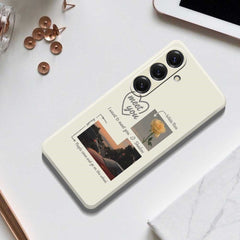 For Samsung Galaxy S25 Case Meet You Photo Pattern Printing Straight Edge TPU Phone Back Cover