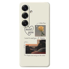 For Samsung Galaxy S25 Case Meet You Photo Pattern Printing Straight Edge TPU Phone Back Cover