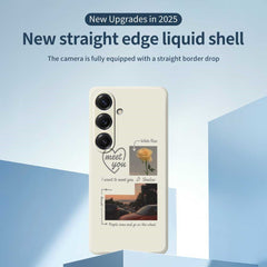 For Samsung Galaxy S25 Case Meet You Photo Pattern Printing Straight Edge TPU Phone Back Cover