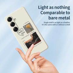 For Samsung Galaxy S25 Case Meet You Photo Pattern Printing Straight Edge TPU Phone Back Cover