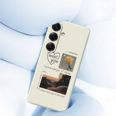 For Samsung Galaxy S25 Case Meet You Photo Pattern Printing Straight Edge TPU Phone Back Cover