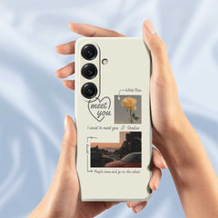 For Samsung Galaxy S25 Case Meet You Photo Pattern Printing Straight Edge TPU Phone Back Cover