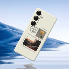 For Samsung Galaxy S25 Case Meet You Photo Pattern Printing Straight Edge TPU Phone Back Cover