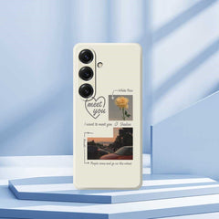 For Samsung Galaxy S25 Case Meet You Photo Pattern Printing Straight Edge TPU Phone Back Cover