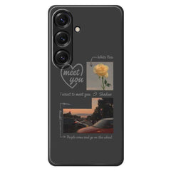 For Samsung Galaxy S25 Case Meet You Photo Pattern Printing Straight Edge TPU Phone Back Cover