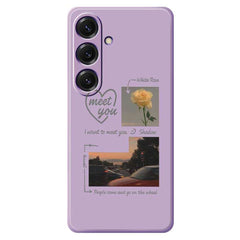 For Samsung Galaxy S25 Case Meet You Photo Pattern Printing Straight Edge TPU Phone Back Cover