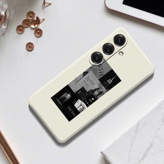 For Samsung Galaxy S25 Case Stitching Photos Pattern Printing Straight Edge TPU Phone Back Cover
