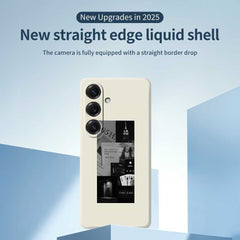 For Samsung Galaxy S25 Case Stitching Photos Pattern Printing Straight Edge TPU Phone Back Cover