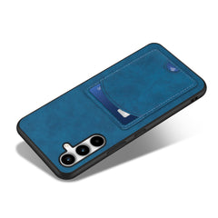 Für Samsung Galaxy S25 FE Hülle Kickstand Lederbeschichtete TPU-Telefonabdeckung mit Kartensteckplatz 