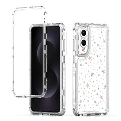 For Samsung Galaxy S25 Edge Case Acrylic TPU Clear Phone Cover with Laser-printed Film