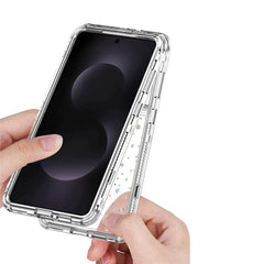 For Samsung Galaxy S25 Edge Case Acrylic TPU Clear Phone Cover with Laser-printed Film