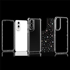 For Samsung Galaxy S25 Edge Case Acrylic TPU Clear Phone Cover with Laser-printed Film
