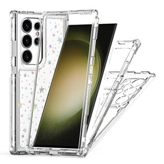 For Samsung Galaxy S25 Ultra / S24 Ultra Case Acrylic TPU Clear Phone Cover with Laser-printed Film