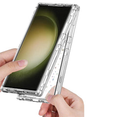 For Samsung Galaxy S25 Ultra / S24 Ultra Case Acrylic TPU Clear Phone Cover with Laser-printed Film