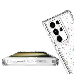 For Samsung Galaxy S25 Ultra / S24 Ultra Case Acrylic TPU Clear Phone Cover with Laser-printed Film