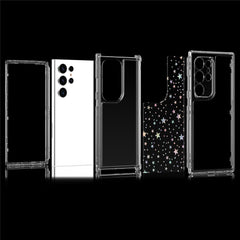 For Samsung Galaxy S25 Ultra / S24 Ultra Case Acrylic TPU Clear Phone Cover with Laser-printed Film