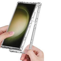 For Samsung Galaxy S23 Ultra Case Clear Acrylic TPU Hybrid Phone Cover with Laser-printed Film