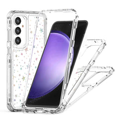 For Samsung Galaxy S23 FE Case Clear Acrylic TPU Hybrid Phone Cover with Laser-printed Film