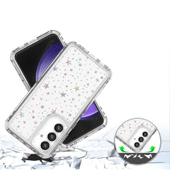 For Samsung Galaxy S23 FE Case Clear Acrylic TPU Hybrid Phone Cover with Laser-printed Film