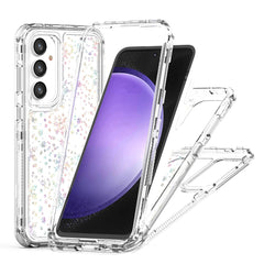 For Samsung Galaxy S23 FE Case Clear Acrylic TPU Hybrid Phone Cover with Laser-printed Film