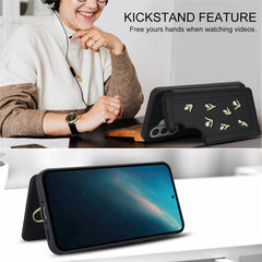 For Samsung Galaxy S25+ / S24+ Case Embroidered Tulips PU Leather Card Holder Back Cover with Shoulder Strap / Wrist Strap